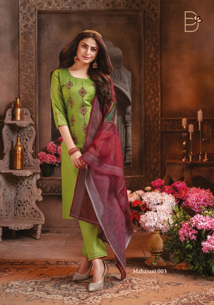 Embroidered Maharani Chanderi Silk Thread Work Sequence Work Dress Materials