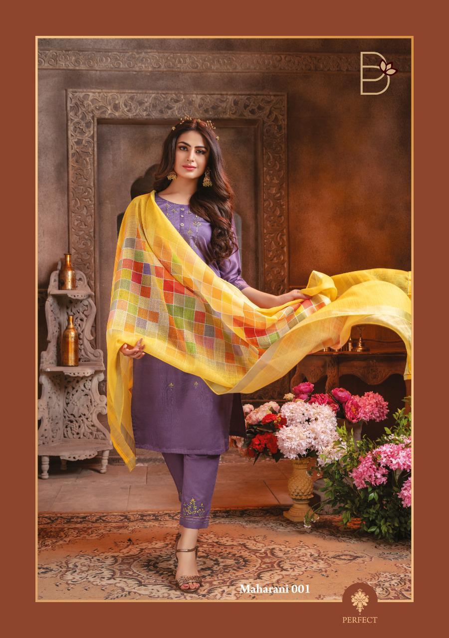 Embroidered Maharani Chanderi Silk Thread Work Sequence Work Dress Materials