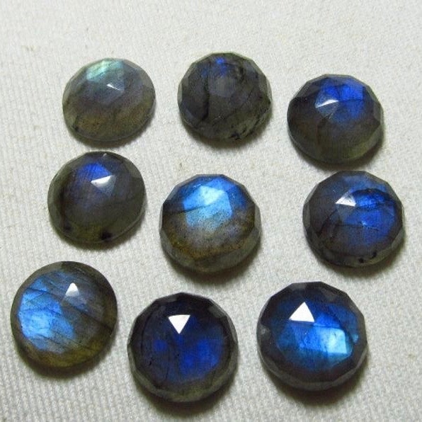4mm Labradorite Rose Cut Round Loose Gemstones Grade: Aaa