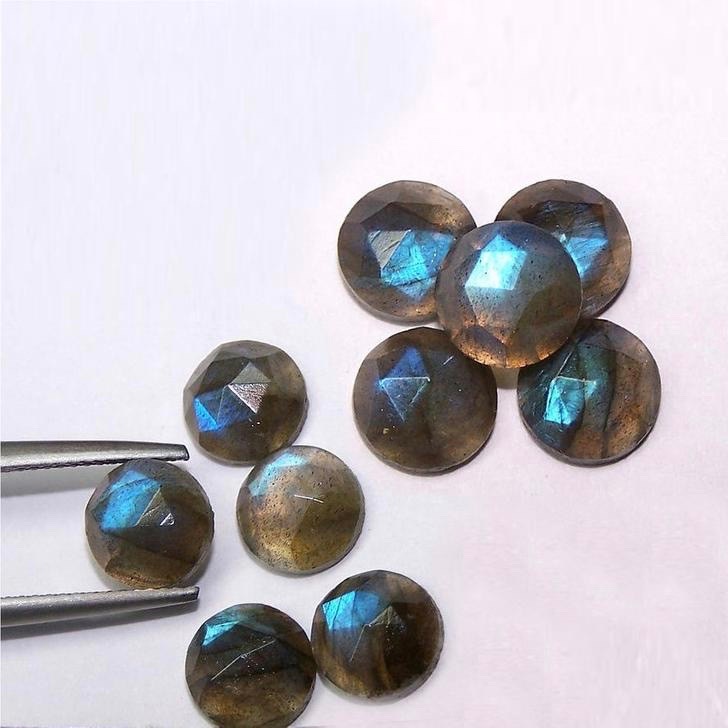 5mm Labradorite Rose Cut Round Loose Gemstones Grade: Aaa
