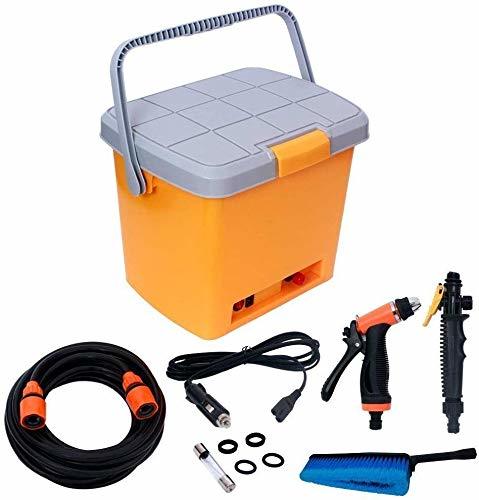 Car Washer - Plastic & Metal Material, 12v, 80w Power, 4.5l/min Flow Rate, 0.6mpa Pressure, 6 Meter Hose , Ideal For Home Vehicle Cleaning