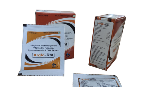 Arglo-Dm : L-Arginine B6 ,Dha, Folic Acid, Proanthocyanidin Sachets Efficacy: Promote Nutrition