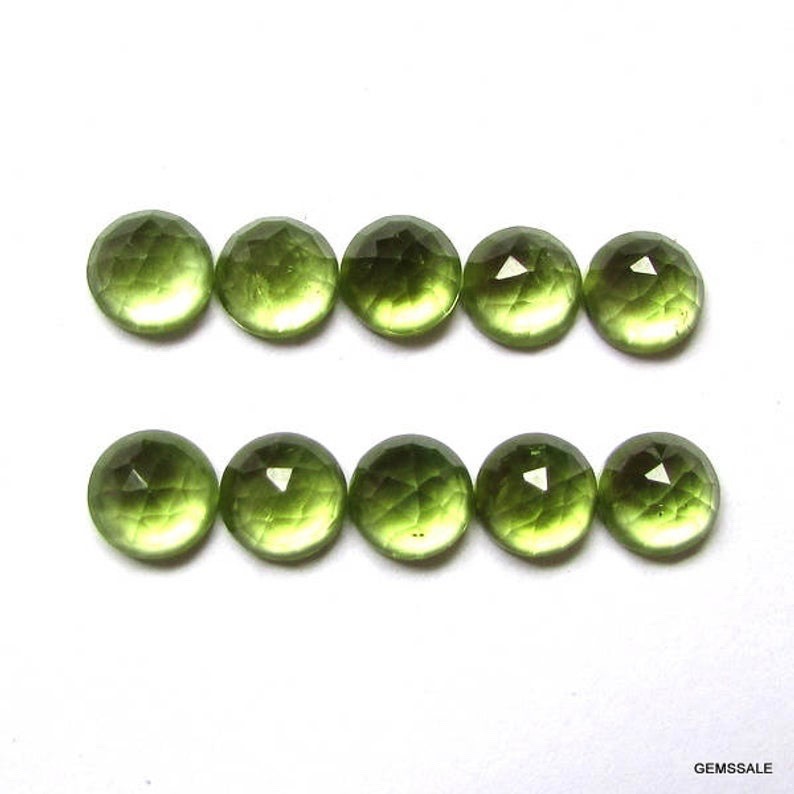 5mm Peridot Rose Cut Round Loose Gemstones Grade: Aaa