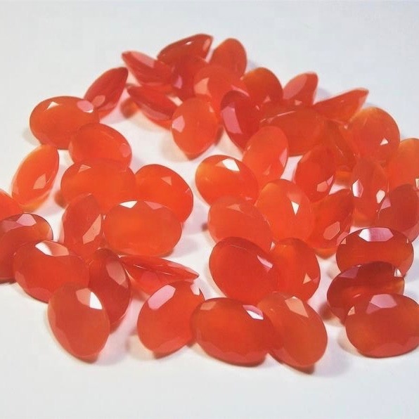 Carnelian - 4x6mm Faceted Oval Loose Gemstones | Aaa Quality, Natural Orange Color, Excellent Cut