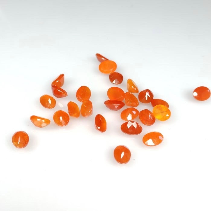 5x7mm Carnelian Faceted Oval Loose Gemstones Grade: Aaa