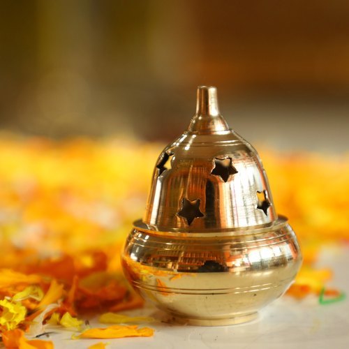 Golden Brass Apple Diya