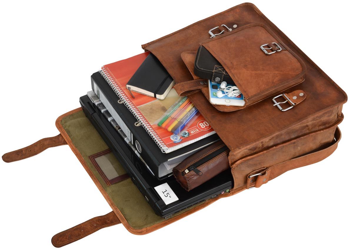 Briefcase Messenger Bag Design: Vintage