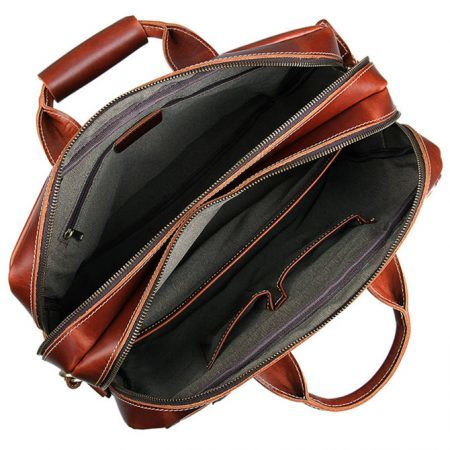 Reddish Brown Leather Briefcase