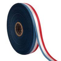 Double Satin Medallion a   Blue, Whte, Red Ribbons 25mm/1''inch 20mtr Length