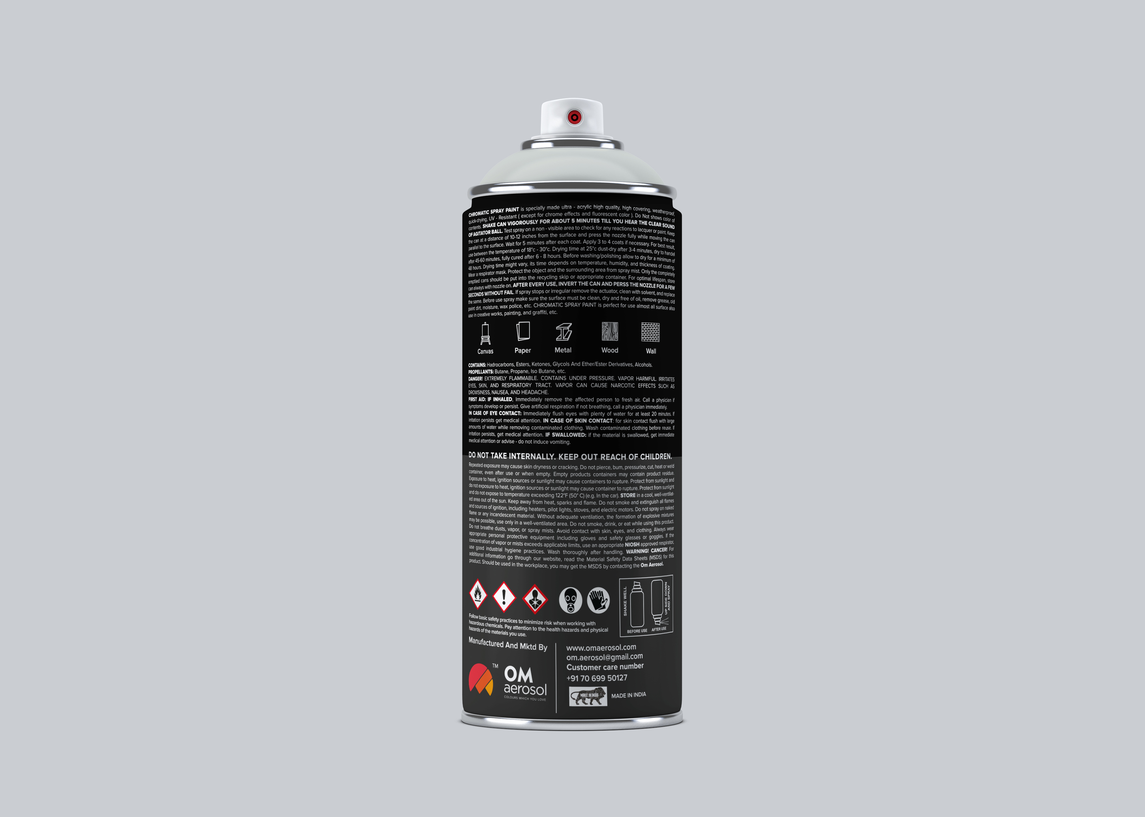 Chromatic Papyrus White - Steel Can 15x5cm, White, 400g | Fast Drying, Durable Finish, Uv Resistant, Glossy Smooth Finish