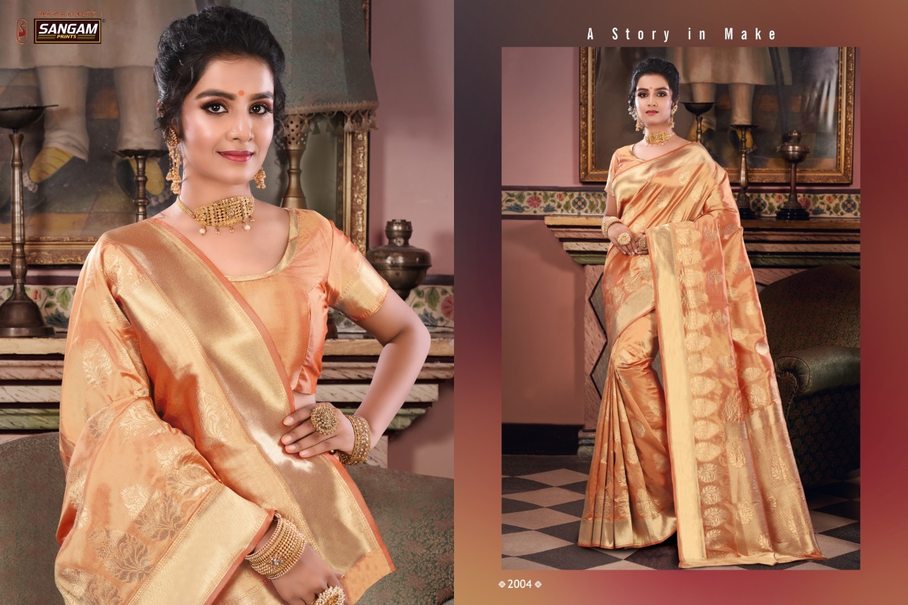 Party Wear Padmakshi Designer Pure Silk Weaving Zari Sarees