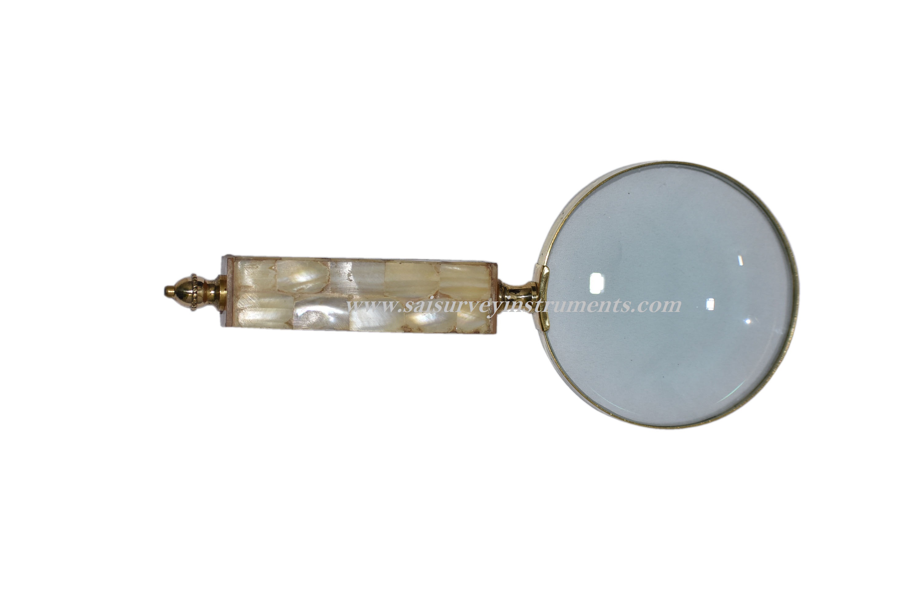 As Shown In Picture White Mop Handle Magnifying Lens Nautical Magnifier