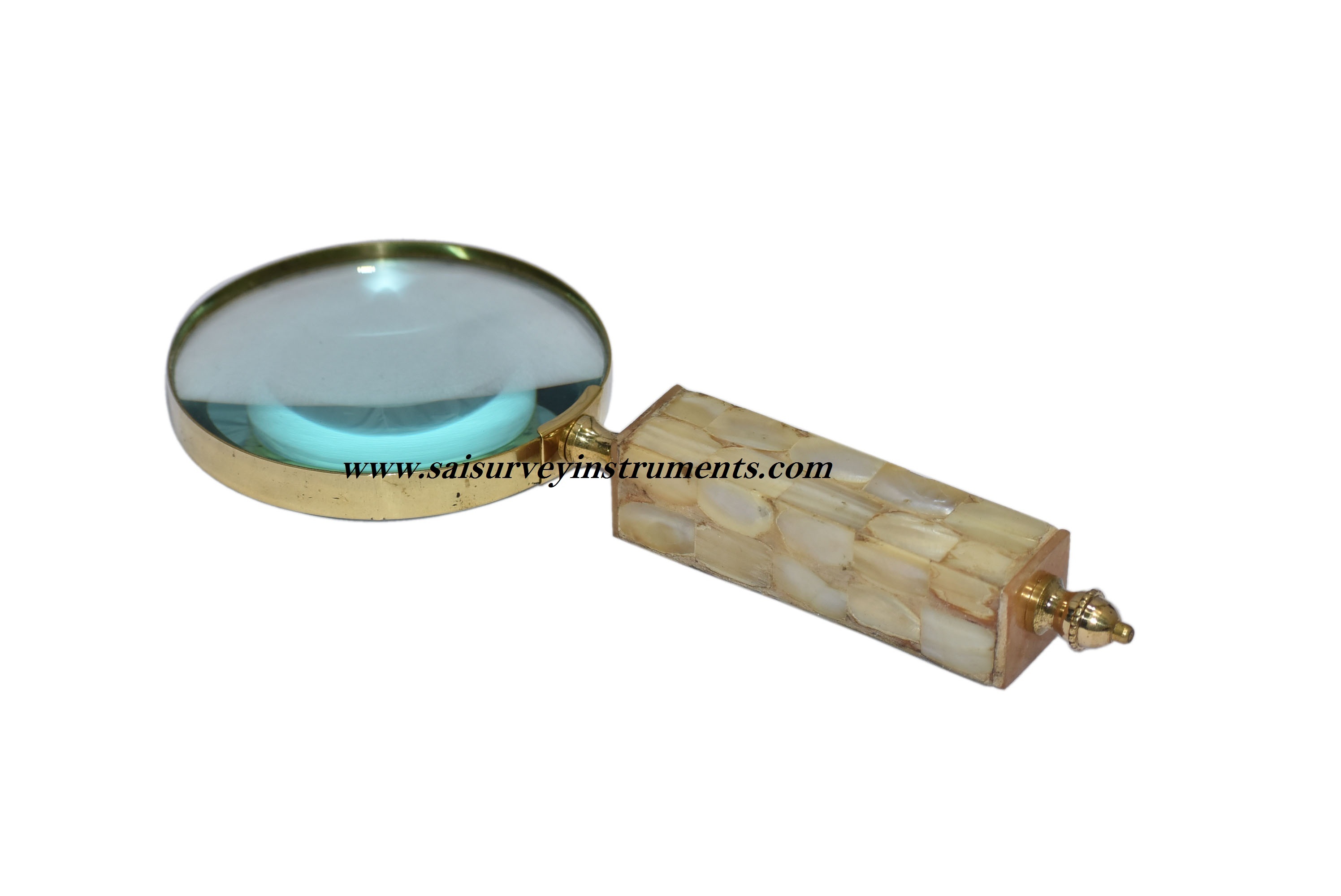 As Shown In Picture White Mop Handle Magnifying Lens Nautical Magnifier