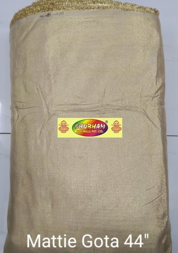 Zari Gota Fabric - 100 Cm Length, 44" Width | Multipurpose, Washable, Available In All Light & Dark Colors, Plain Texture