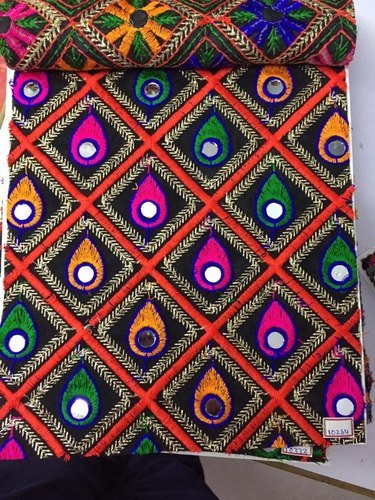Gamthi Embroidery Work Fabric - 60g Georgette, 44" Width, 100cm Length | Washable, Variety Of Light & Dark Colors, Multipurpose Use