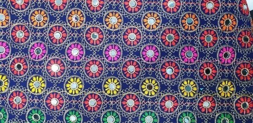 Gamthi Embroidery Work Fabric - 60g Georgette, 44" Width, 100cm Length | Washable, Variety Of Light & Dark Colors, Multipurpose Use