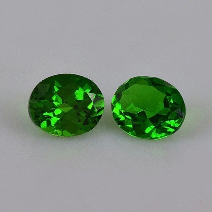 6x8mm Chrome Diopside Faceted Oval Loose Gemstones Grade: Aaa