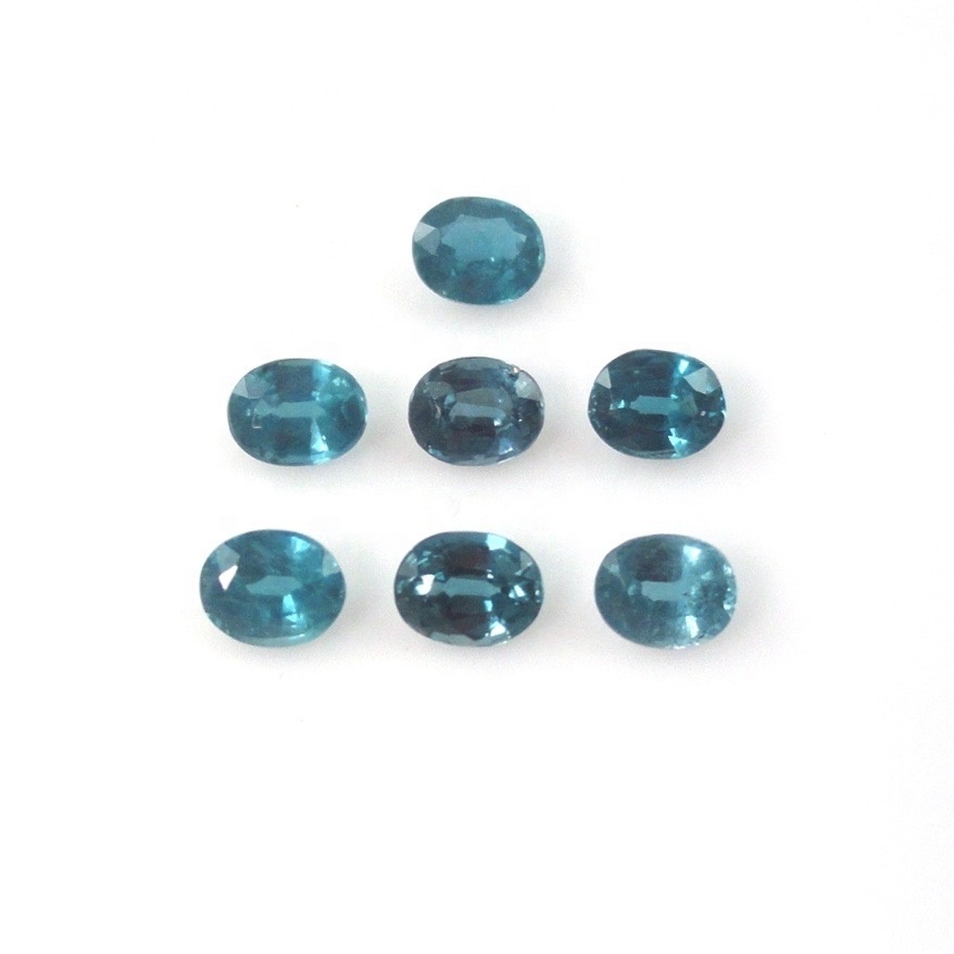 4x6mm Teal Kyanite Faceted Oval Loose Gemstones Grade: Aaa