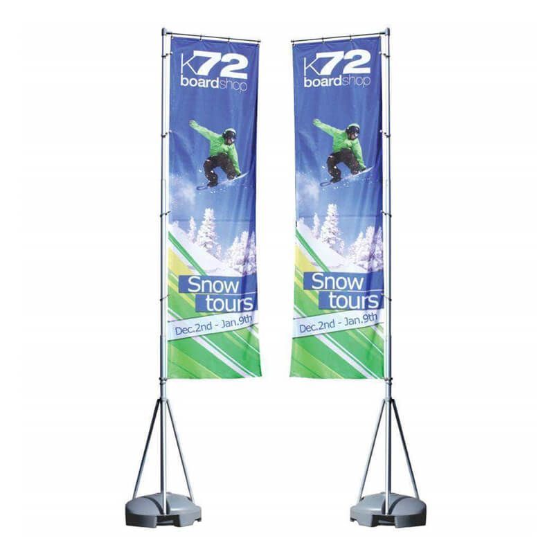 Telescopic Big Flag Stand - Flagpole Material: Aluminium