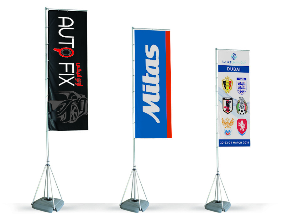Telescopic Big Flag Stand - Flagpole Material: Aluminium