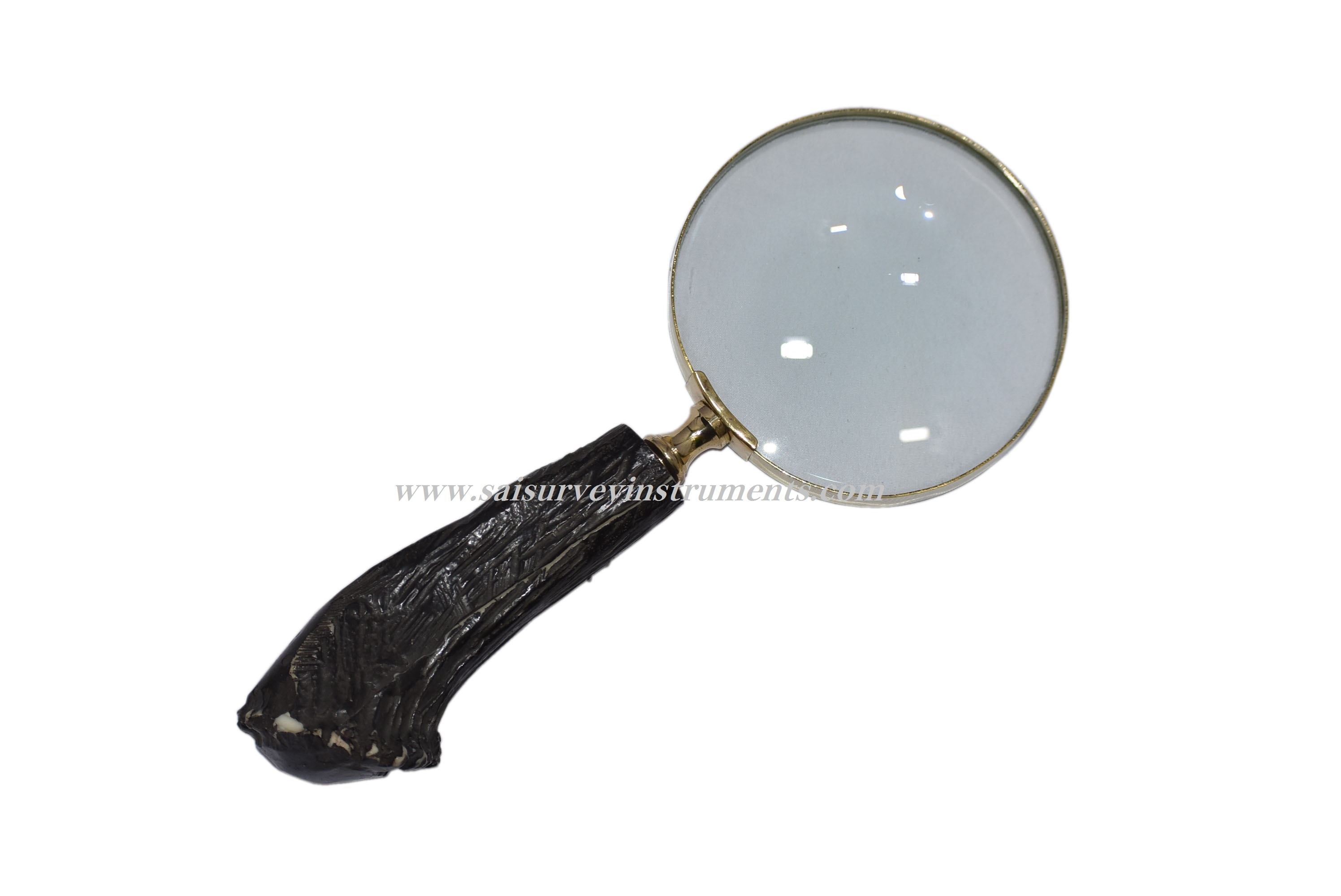 Brown Vintage Look Handle Magnifier 3 Inch Nautical Handle Magnifying Glass Collectible Nautical Marine