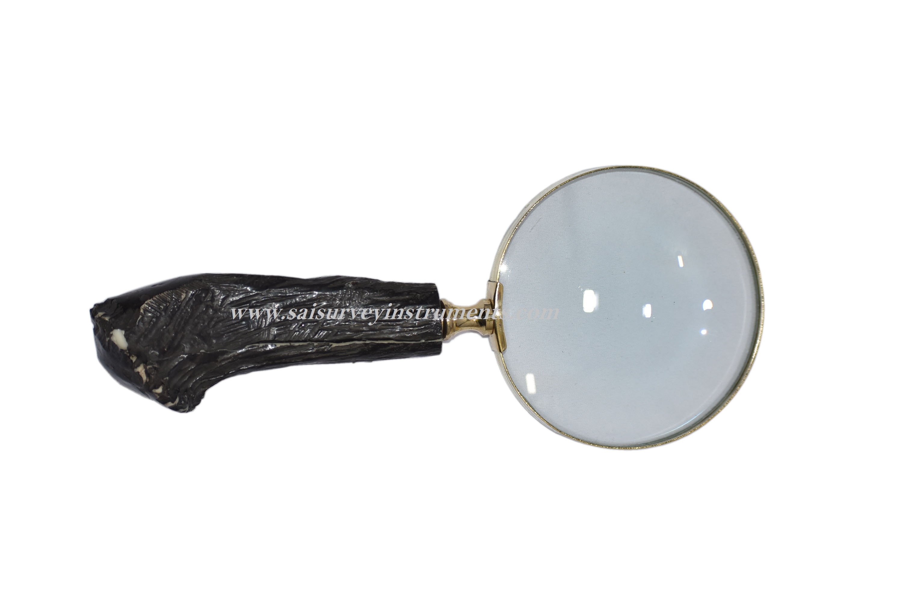 Brown Vintage Look Handle Magnifier 3 Inch Nautical Handle Magnifying Glass Collectible Nautical Marine