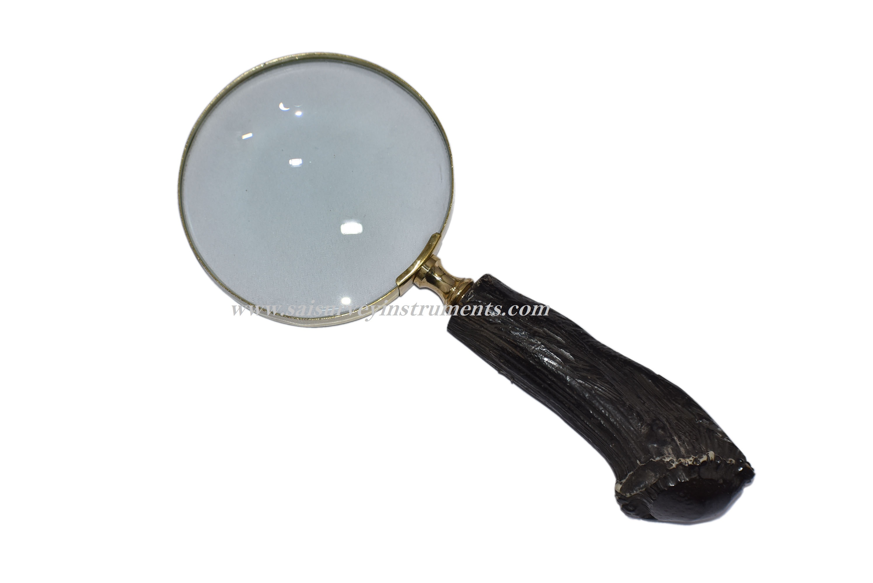 Brown Vintage Look Handle Magnifier 3 Inch Nautical Handle Magnifying Glass Collectible Nautical Marine