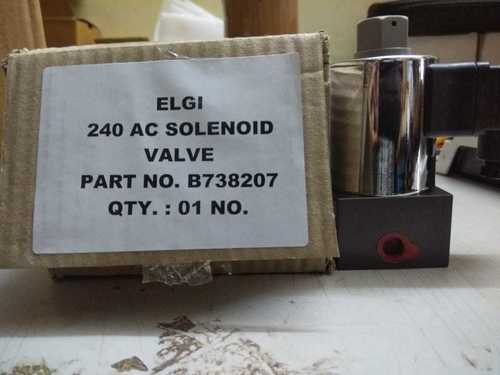 Elgi Screw Compressor Model: E55 - Elgi 240 Ac Solenoid Valve P/n B738207 Warranty: Yes