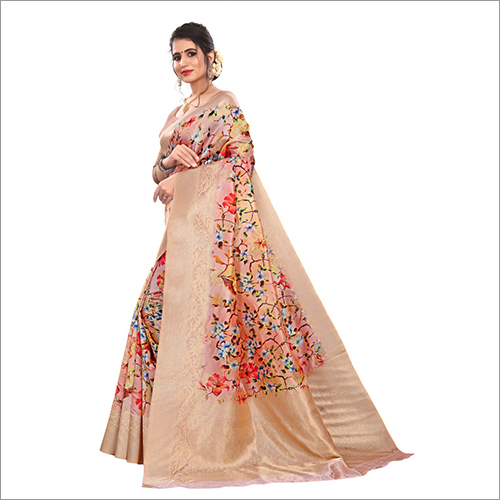 Multicolor Ladies Designer Digital Printed Saree