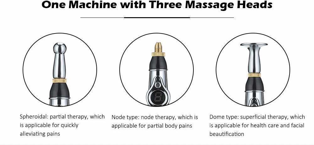 Massager Pen - Abs Plastic, 15cm | Silver Color, Battery-powered, Multiple Intensity Levels, Pain Relief & Facial Massage Functionality