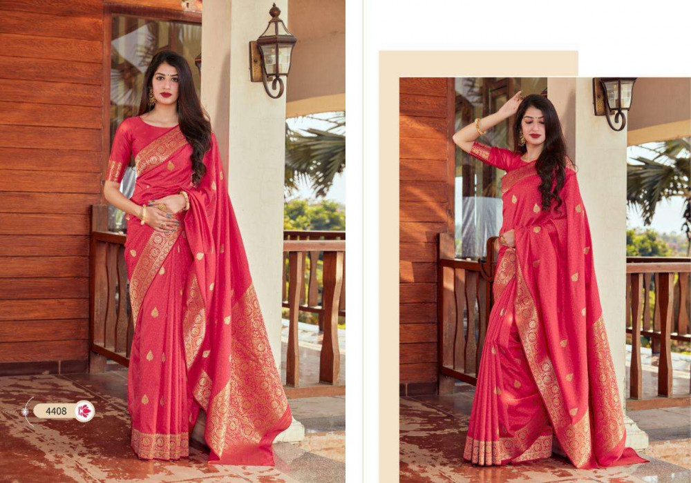 Multi Color Manjubaa Misty Silk Exclusive Fancy Saree Catalog Collection