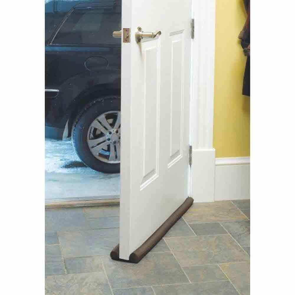 Twin Draft Guard - Foam And Fabric, Fits Doors Up To 36 Inches, Brown | Double-sided Air, Dust And Noise Block, Easy Slide Installation, Reusable