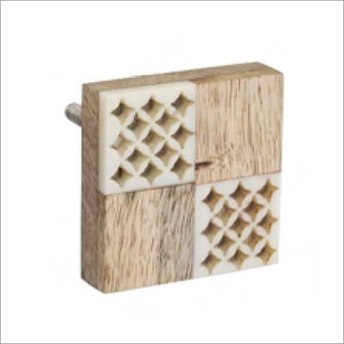 Square Shape Wooden Knobs