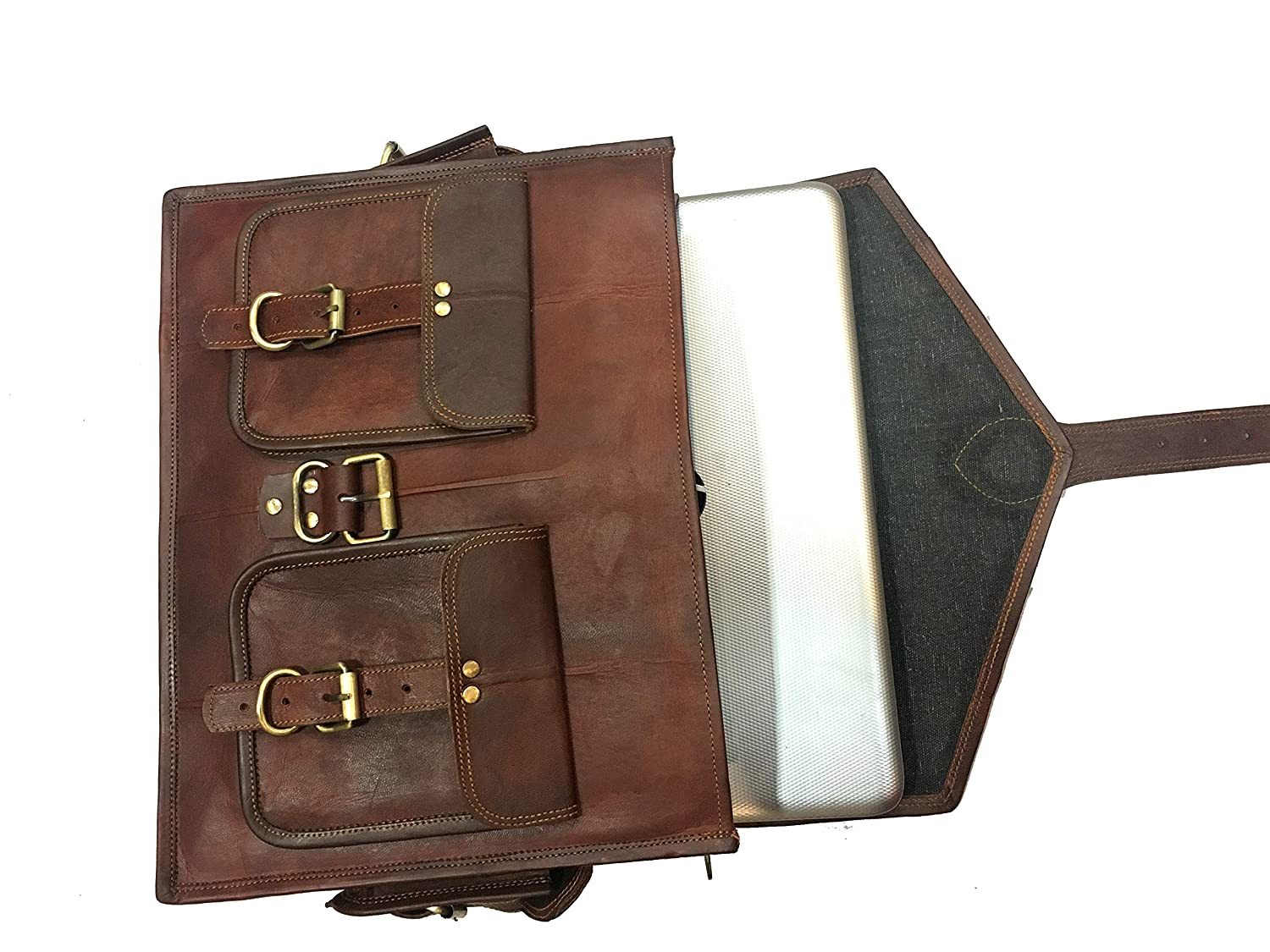 Pattern Leather Briefcase