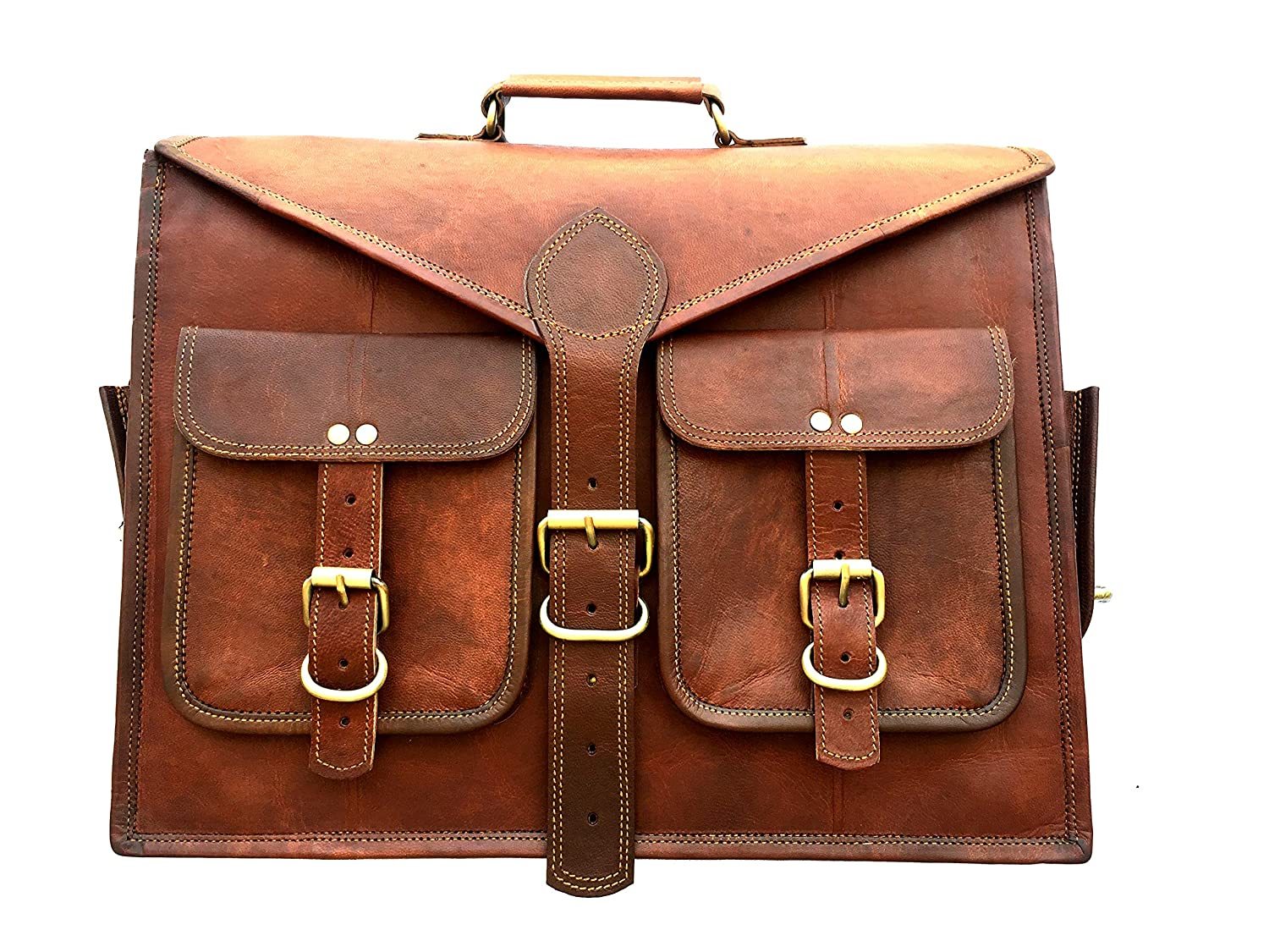 Pattern Leather Briefcase