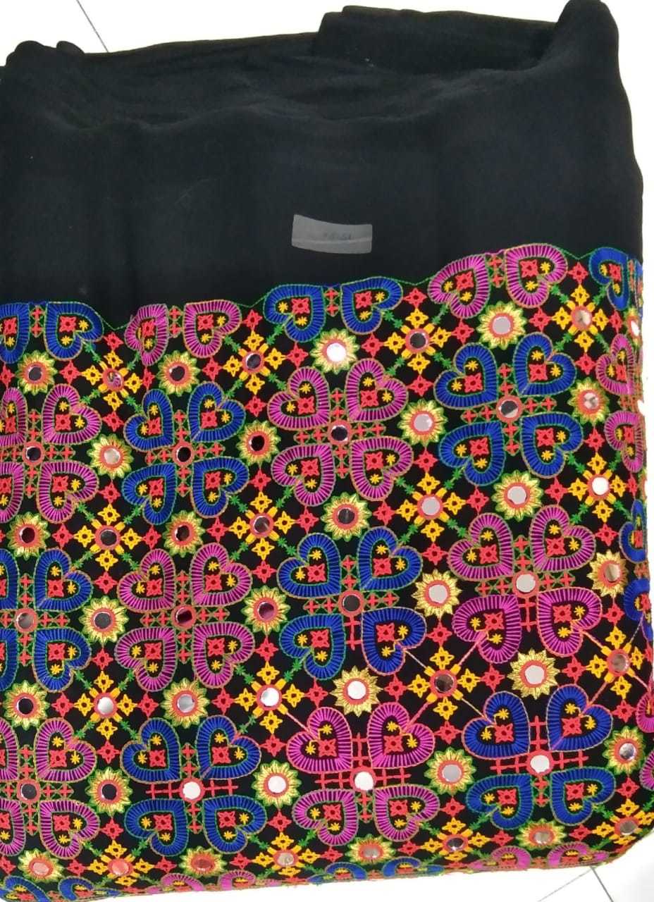 Washable Gamthi Mirror Work Embroidery