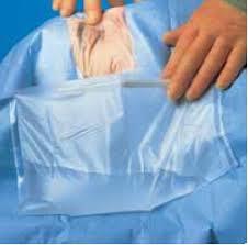 Fixable Ent Drape - Sms, Smmms, Spunlace 100x64cm | Light Green, Blue & White, Hypoallergenic, Peel Open Pouch With Sterility Indicator