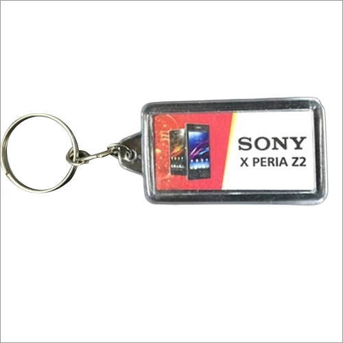 Promotional Rectangle Key Chain - Stainless Steel Material, Any Color , Stylish Branding Accessory with Printed Logo for Long-Lasting Use