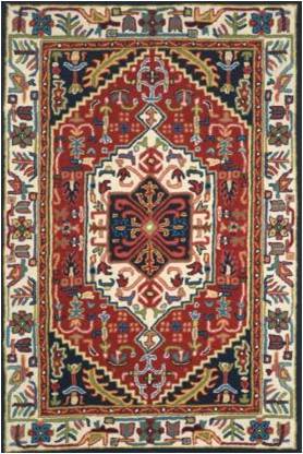 Wool Alfy Red Aztec Hand Tufted Carpet