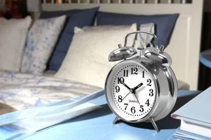 Twin Bell Alarm Clock Silver Big