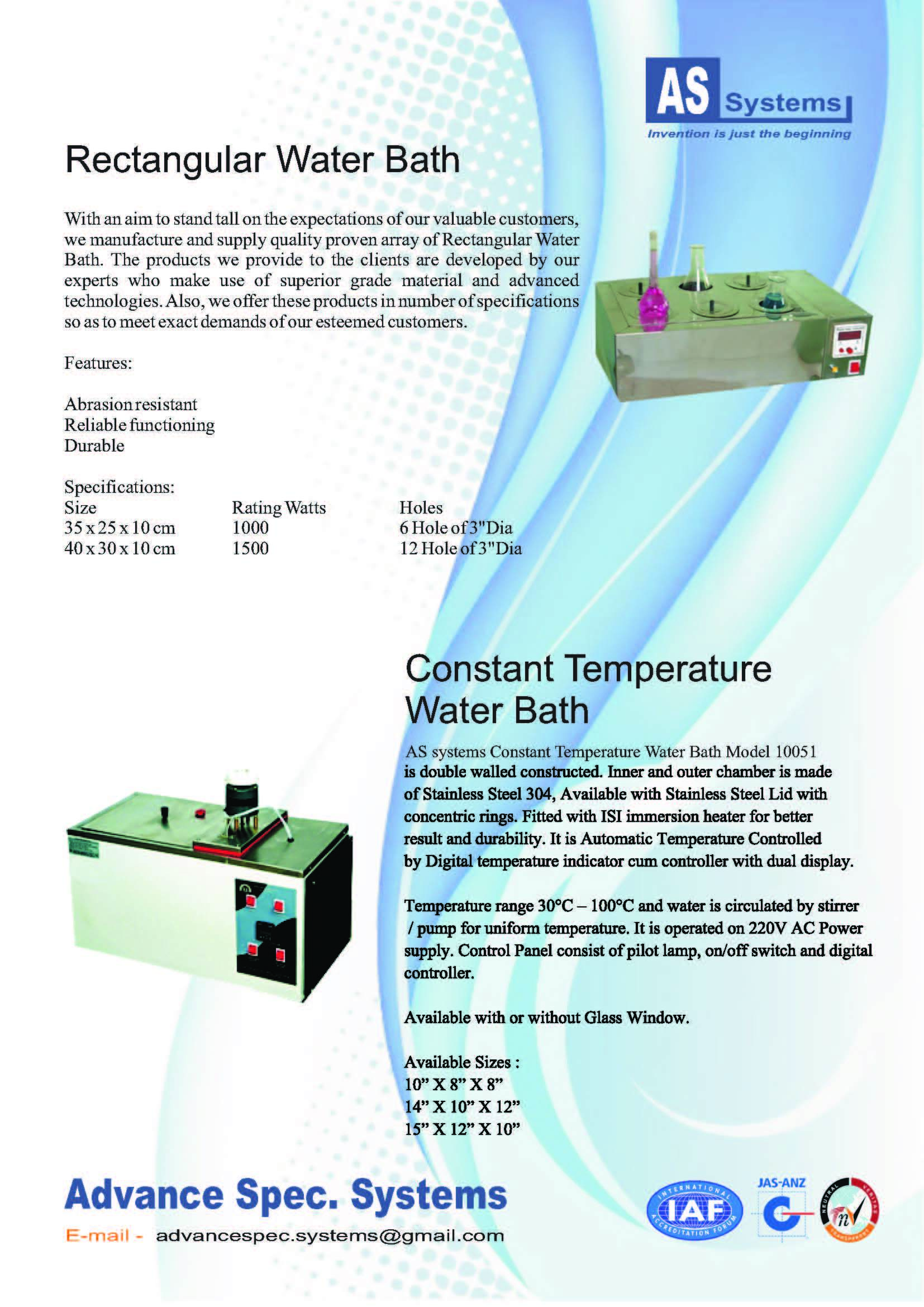 Water Bath Rectangular - Stainless Steel, 40x30x10 Cm Size, Silver Color | 240w Power, 230v Voltage, 40kg Weight