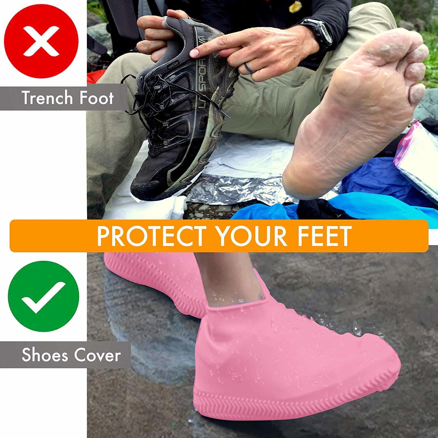 Shoe Cover - Silica Gel, One Size, Transparent | Waterproof, Slip-resistant, Portable, Ideal For Rainy Days, Travel, Gardening