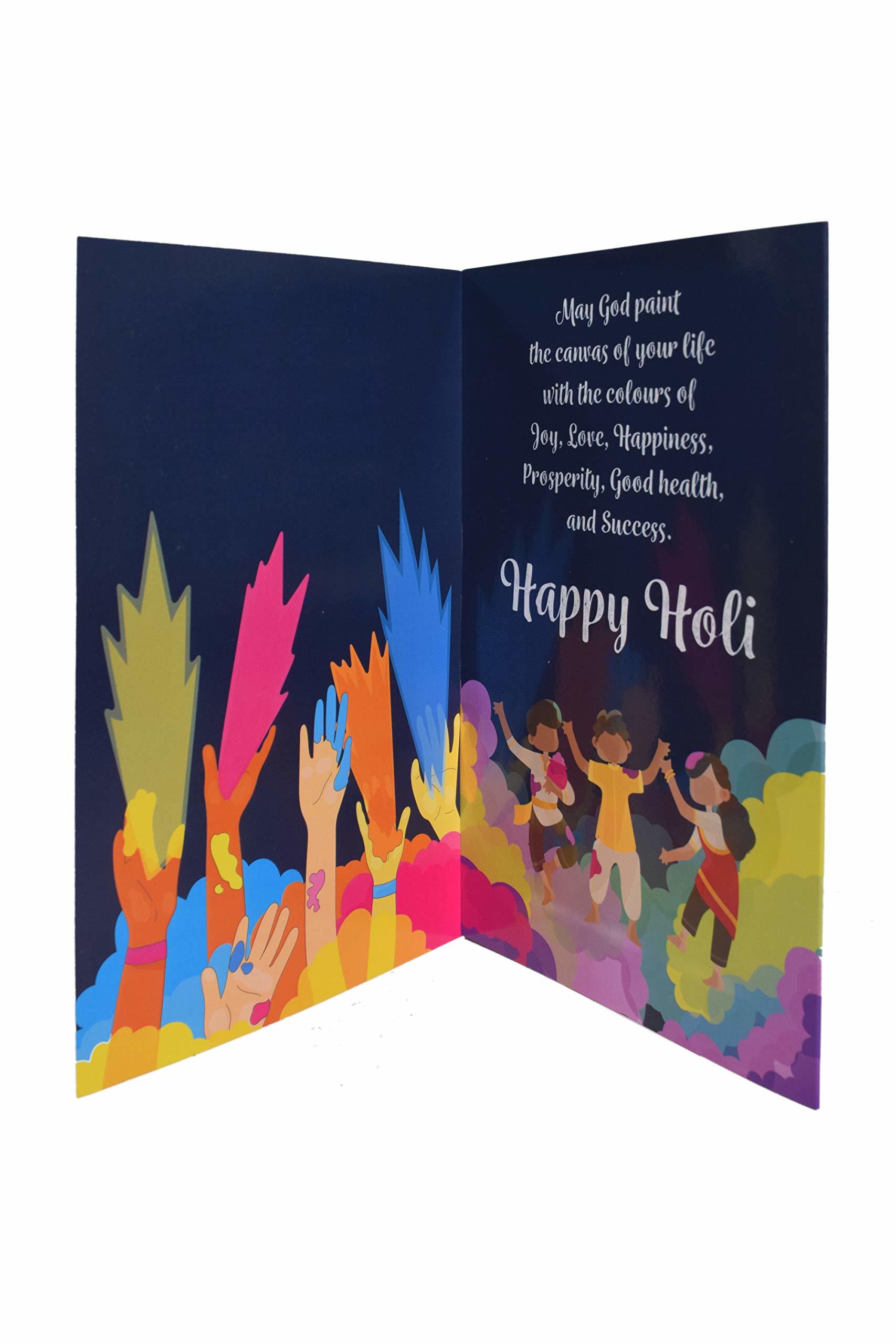Indian Musical Voice Singing Greeting Card Happy Holi - Customised Design Musical Style With Festive Holi Melodies And Personal Touch