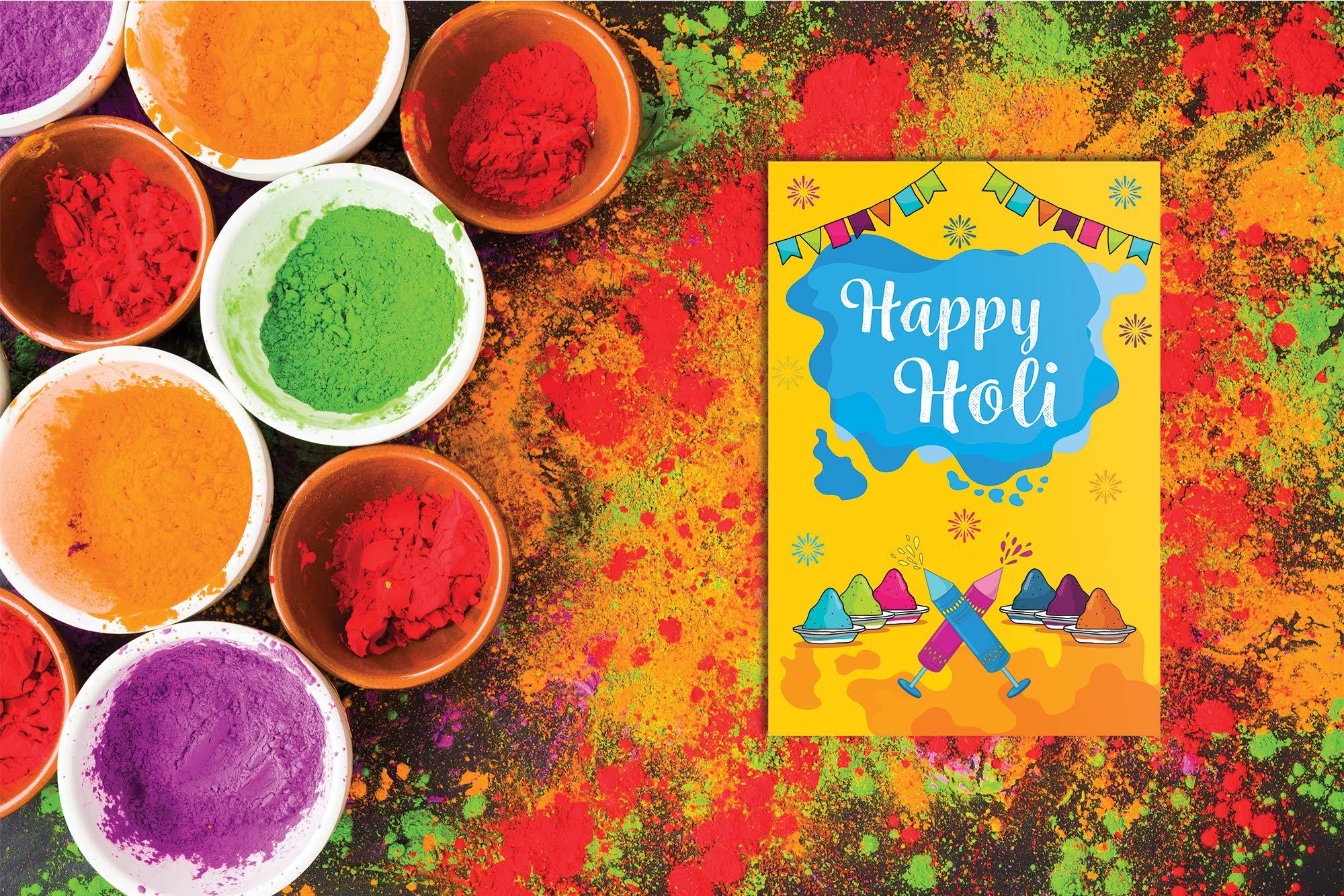 Indian Musical Voice Singing Greeting Card Happy Holi - Customised Design Musical Style With Festive Holi Melodies And Personal Touch