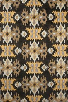 Brown Abstract Hand Tufted Carpet
