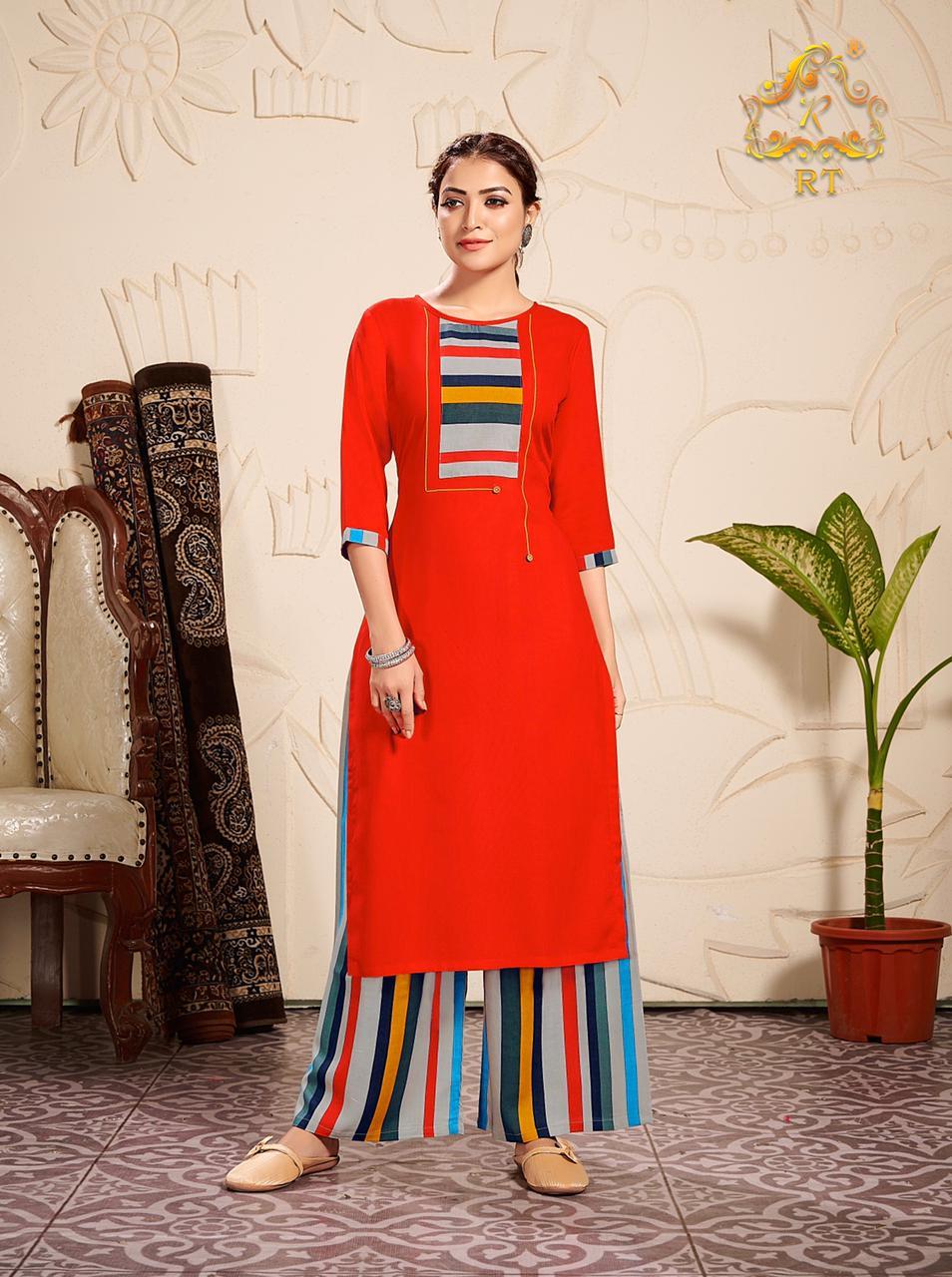 Dry Cleaning Plazzo Queen Vol-10 Rayon Kurtis With Plazzo