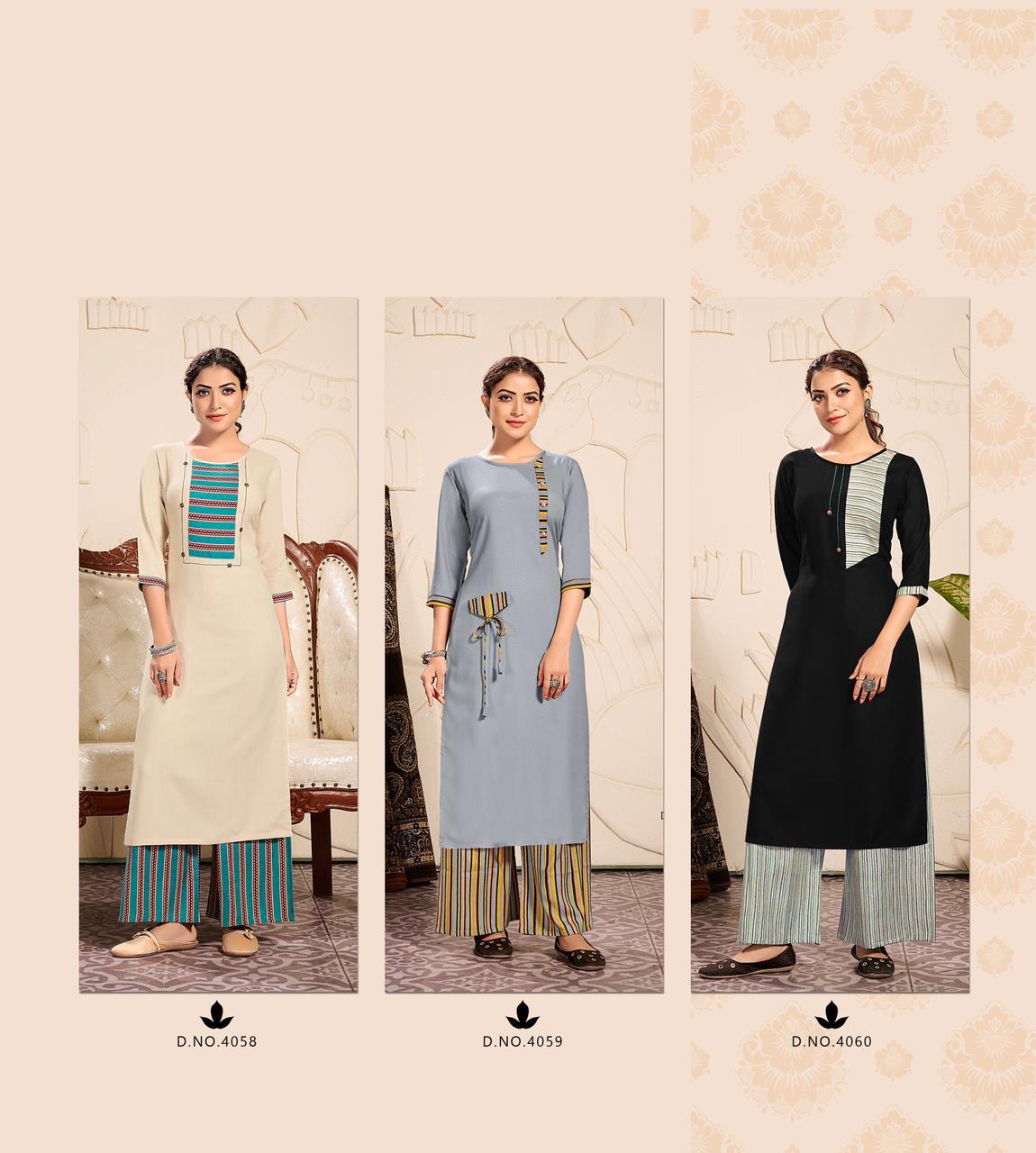Dry Cleaning Plazzo Queen Vol-10 Rayon Kurtis With Plazzo
