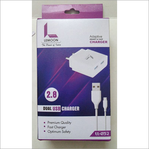 2.8 AMP Duel Port Smart Charge Double USB Smart Charger with Auto Cut Facility