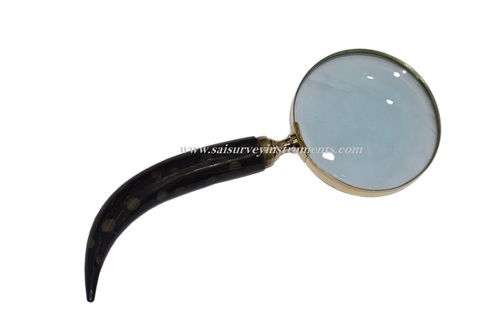 जैसा कि चित्र में दिखाया गया है: व्यास: ब्रास रिंग मोप हैंडल मैग्निफाइंग ग्लास