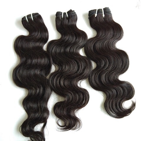 Natural Color Body Wave Indian Human Hair Extensions